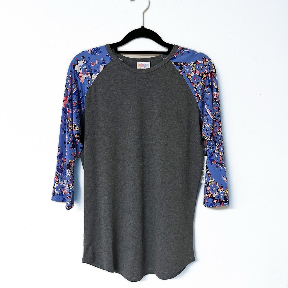 Gray and Blue Floral Randy
